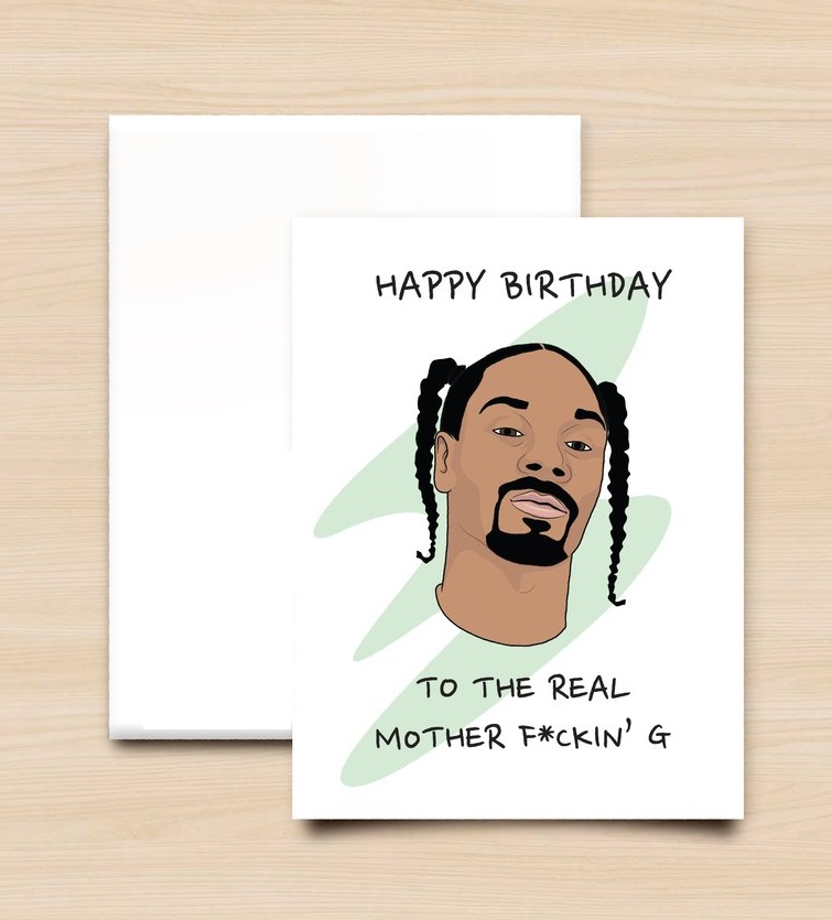 COOL&FAMOUS Wenskaart SNOOP DOGG
