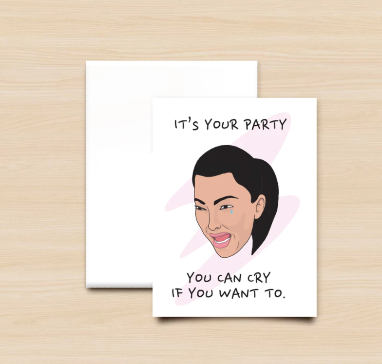 COOL&FAMOUS Wenskaart KIM KARDASHIAN