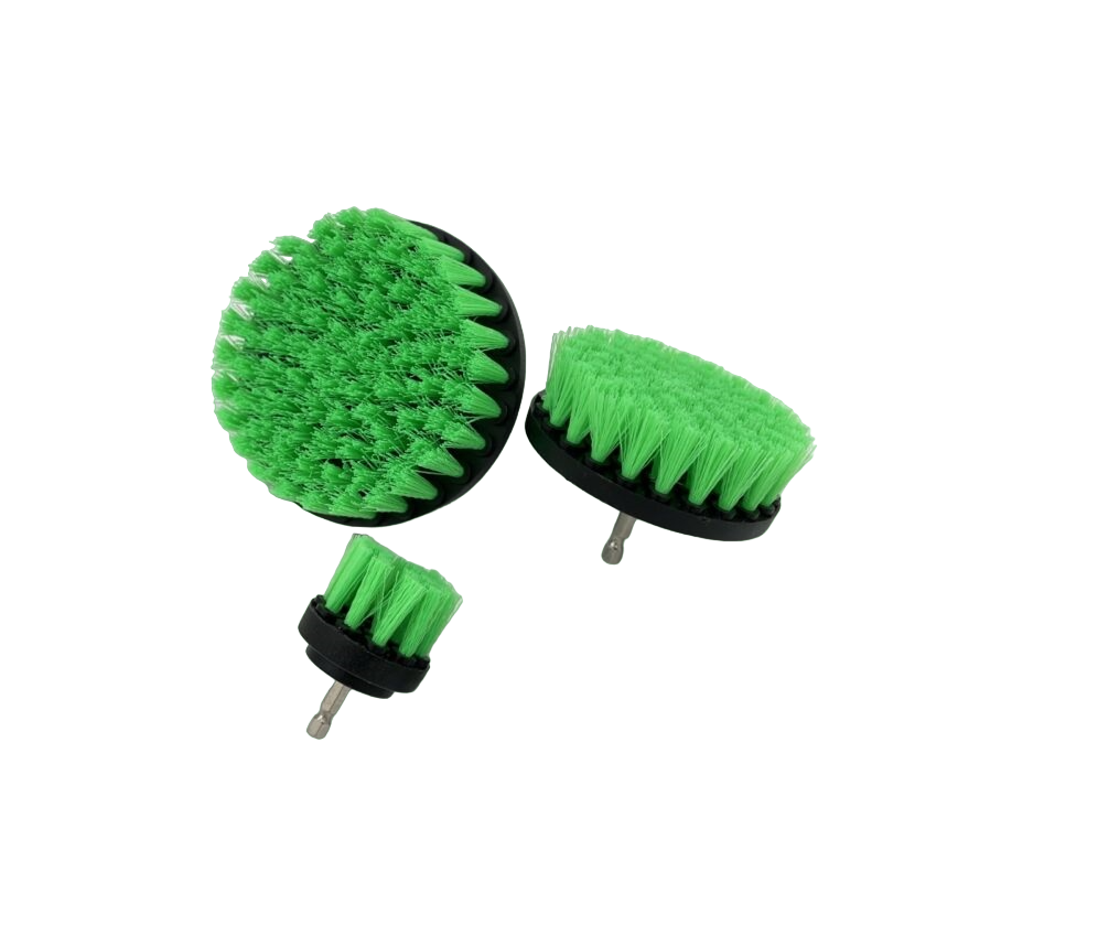 CRIJNS - Carpet Drill Brush Set x3 – Hard – Green