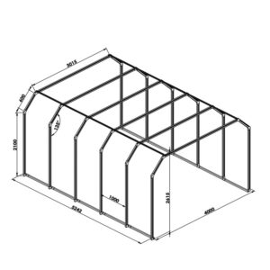 CRIJNS – Led Tunnel 1 – L5650cm – B4000cm – H2615cm – 574W