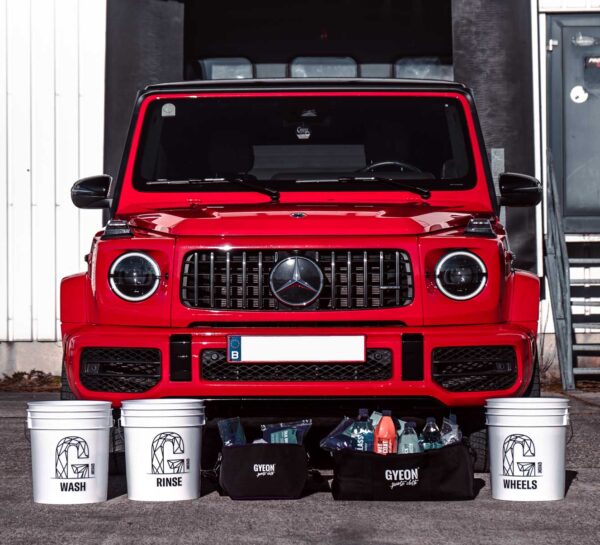 GYEON – Wash Bucket Stickers Set – WASH – RINSE – WHEELS