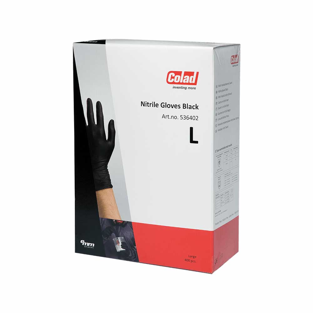 COLAD - Nitril Handschoenen - Zwart Extra Sterk - Diverse Maten - Doosverpakking