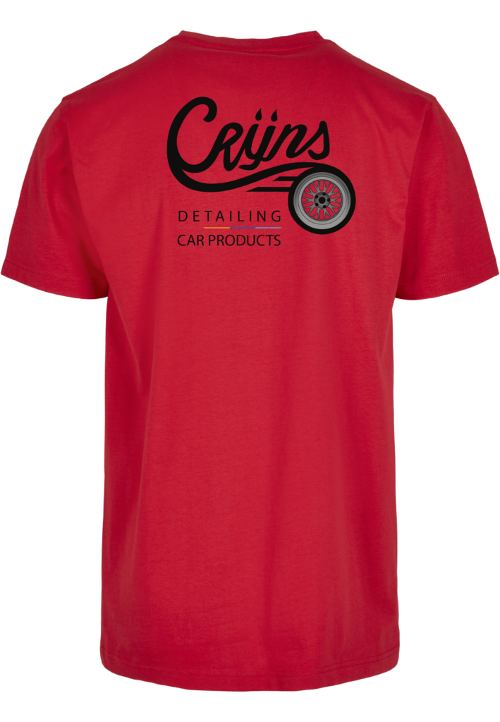 CRIJNS KWALITEITS T-SHIRT ROOD / ZWART Logo