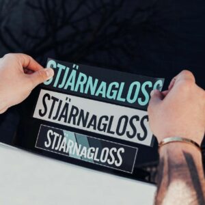 STJÄRNAGLOSS – Vinyl Sticker White