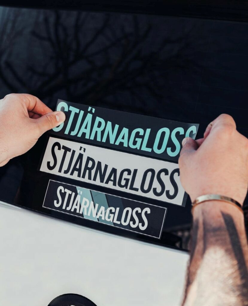 STJÄRNAGLOSS - Vinyl Sticker White