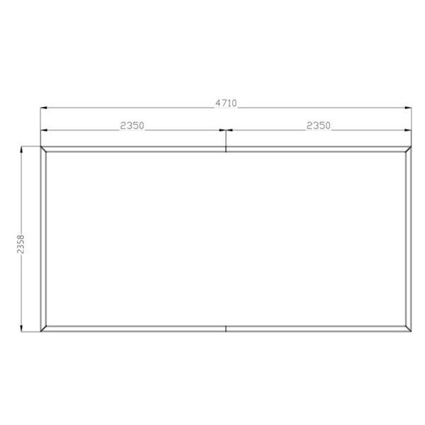 CRIJNS – Led Bay 8 – L4893mm x B2542mm x H80mm – 360W