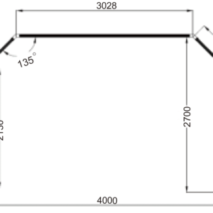 CRIJNS – Led Tunnel 3 – L5330cm – B4000cm – H2615cm – 829,20W
