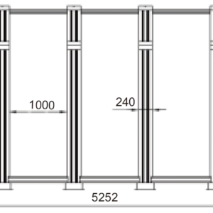 CRIJNS – Led Tunnel 3 – L5330cm – B4000cm – H2615cm – 829,20W