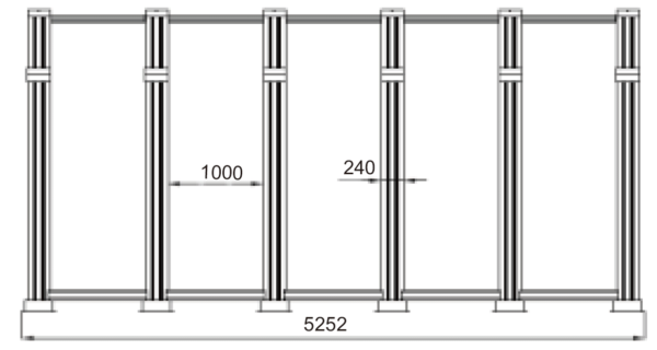 CRIJNS – Led Tunnel 3 – L5330cm – B4000cm – H2615cm – 829,20W