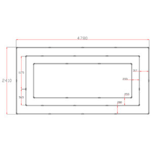 CRIJNS - Led Bay 11 - L4780mm x B2410mm x H20mm - 508W