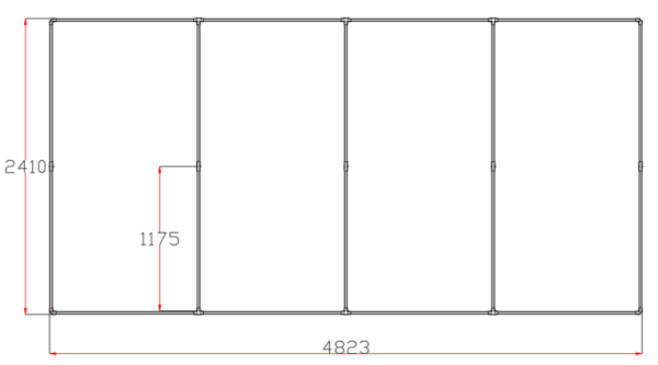 CRIJNS – Led Bay 7 – L4780mm x B2410mm x H20mm – 306W