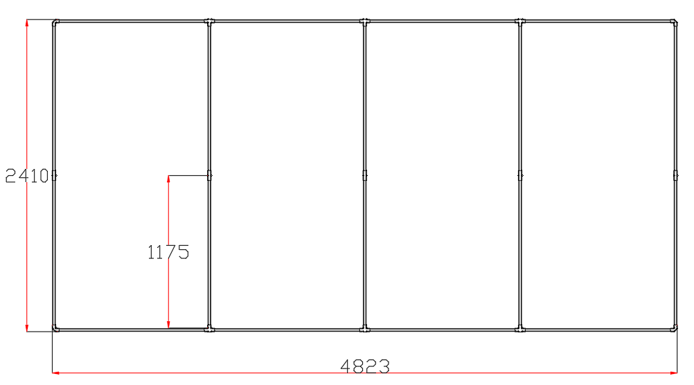 CRIJNS - Led Bay 7 - L4780mm x B2410mm x H20mm - 306W