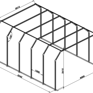 CRIJNS – Led Tunnel 2 – L5242cm – B4000cm – H2615cm – 410,37W