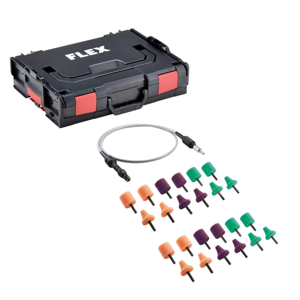 FLEX - Flexibele as - FS 140 Set - inclusief pads / Hardcase voor de PXE 80 10.8-EC - 12-EC - 24 Stuks