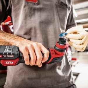 FLEX – PXE80 12-EC/2,5 De slimme accu-polijstmachine 12v, roterend en excentrisch vrijlopend