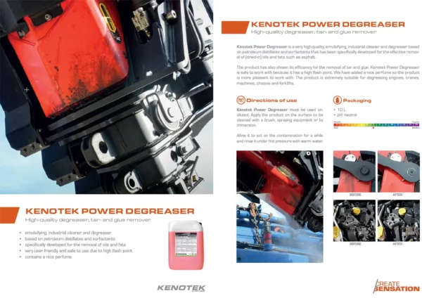 KENOTEK – Power Degreaser – Oliën, Vet, Teer, Asfalt & Lijm Verwijderaar – 10L