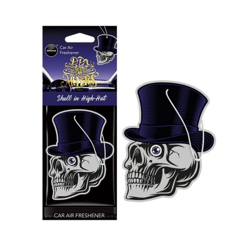 AROMA CAR - Dia De Los Muertos - Skull In A High Hat - HALLOWEEN