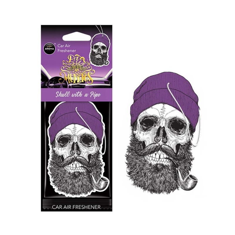 AROMA CAR - Dia De Los Muertos - Skull With A Pipe - HALLOWEEN