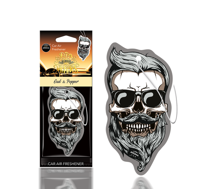 AROMA CAR - Dia De Los Muertos - Oud & Pepper Skull - HALLOWEEN