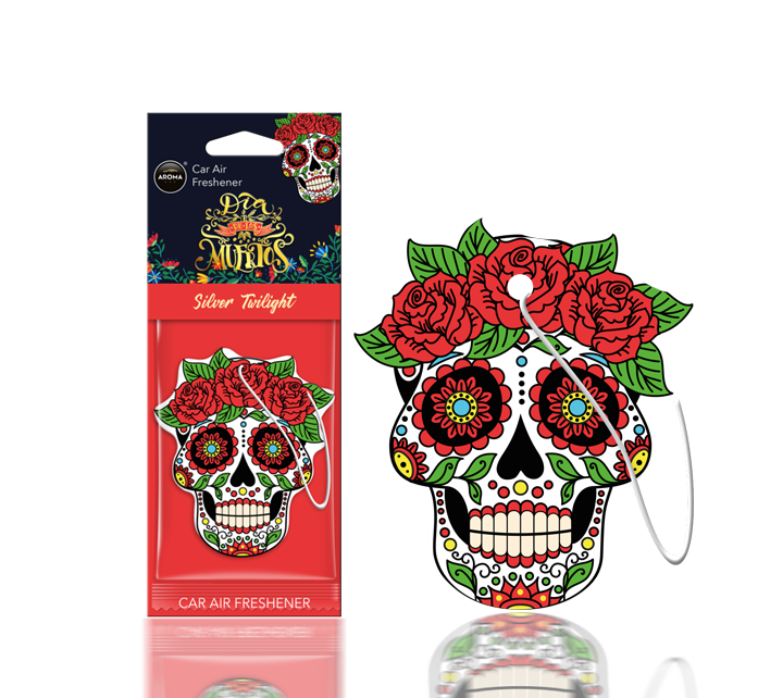 AROMA CAR - Dia De Los Muertos - Silver Tattoo - HALLOWEEN