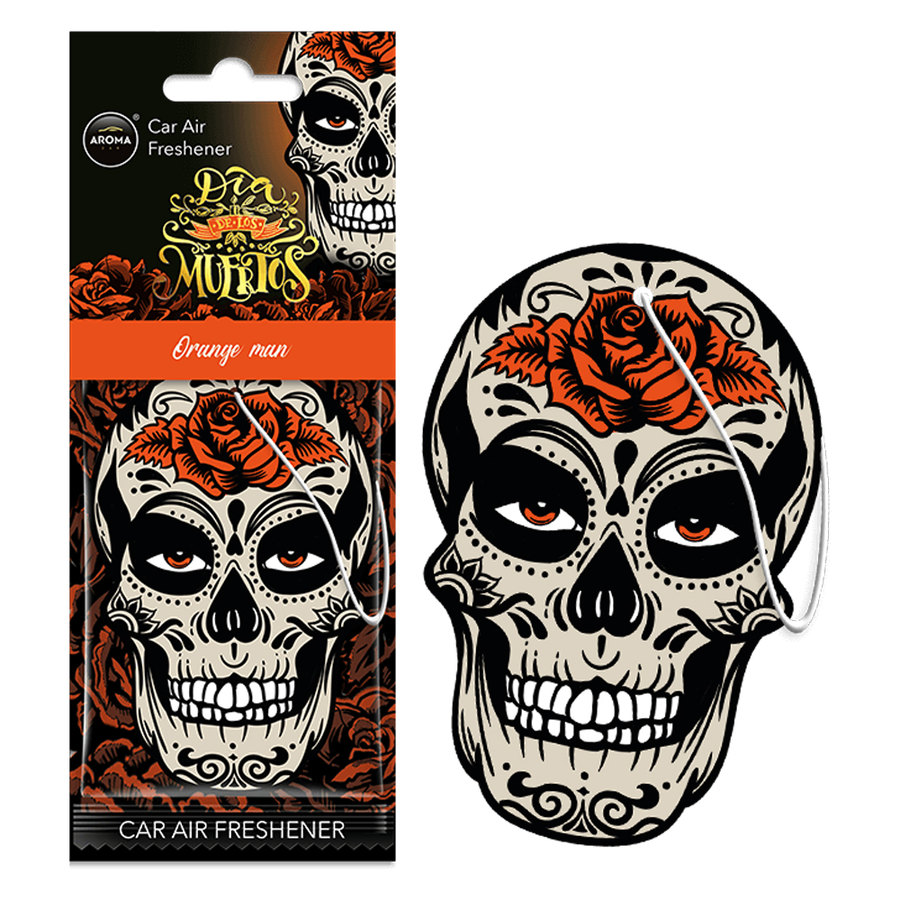 AROMA CAR - Dia De Los Muertos - Skull Orange Man - HALLOWEEN