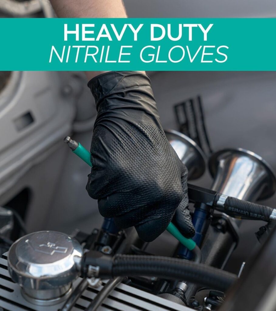 CARBON COLLECTIVE - Heavy Duty Textured Nitril Gloves - Diverse Maten - 50 stuks