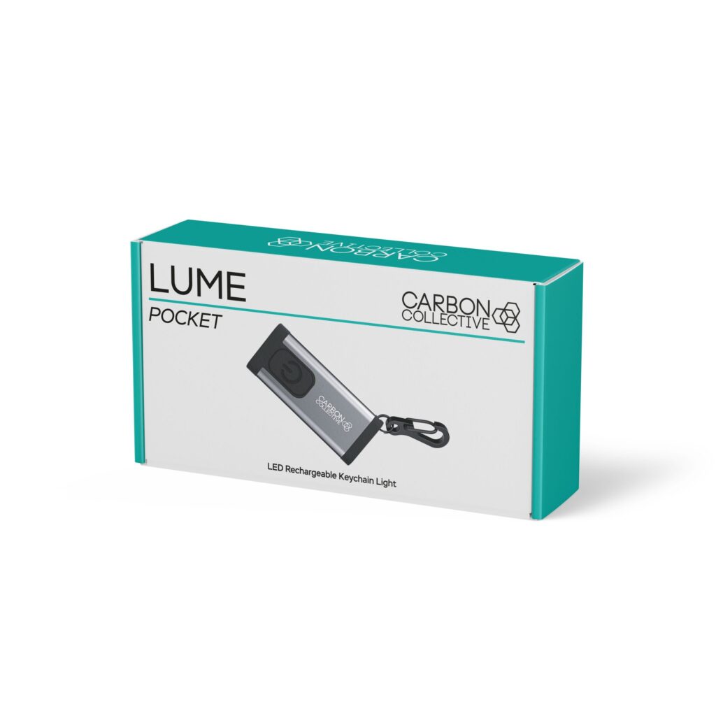 CARBON COLLECTIVE - LUME Keychain Swirl Finder - Rechargeable Spot Light - 60 Lumen