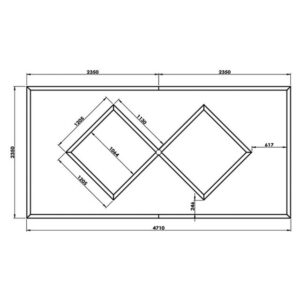 CRIJNS - Led Bay 13 - L4710mm x B2350mm x H80mm - 600W