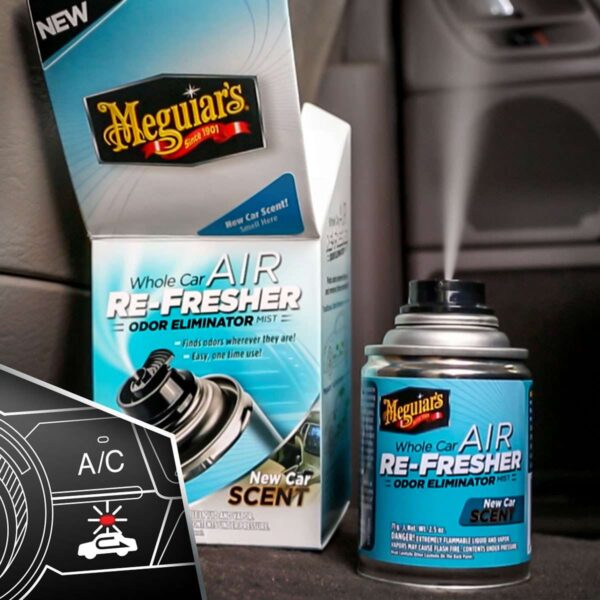 MEGUIARS – Air Refresher – Odor Eliminator – Geurbom – Black Chrome Scent – 57gr