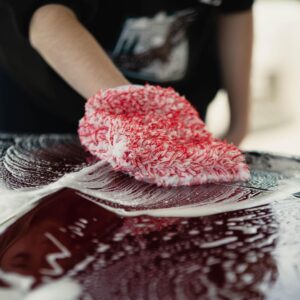 GTECHNIQ – WM2 – Microfibre Washmitt – Red
