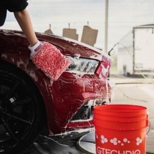 GTECHNIQ – WM2 – Microfibre Washmitt – Red