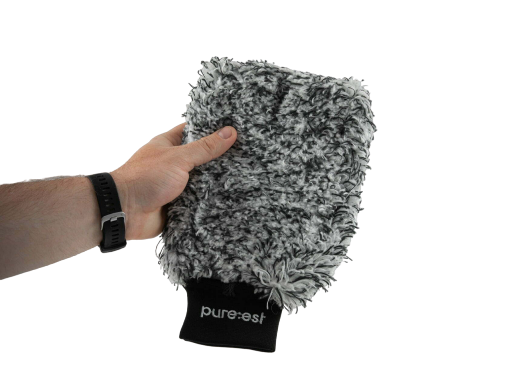 PURE:EST - Microfibre Washing Glove - Black/White