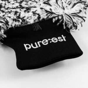 PURE:EST – Microfibre Washing Glove – Black/White