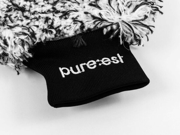 PURE:EST – Microfibre Washing Glove – Black/White