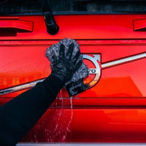 PURE:EST – Microfibre Washing Glove – Black/White
