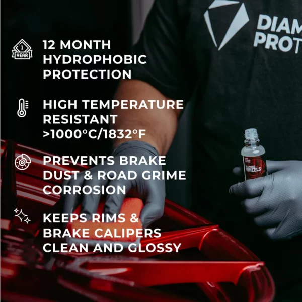 DIAMOND PROTECH – Diamond Wheels – For Wheels, Calipers, Exhaust Systems – Up To 1000°C – 12 Months Protection