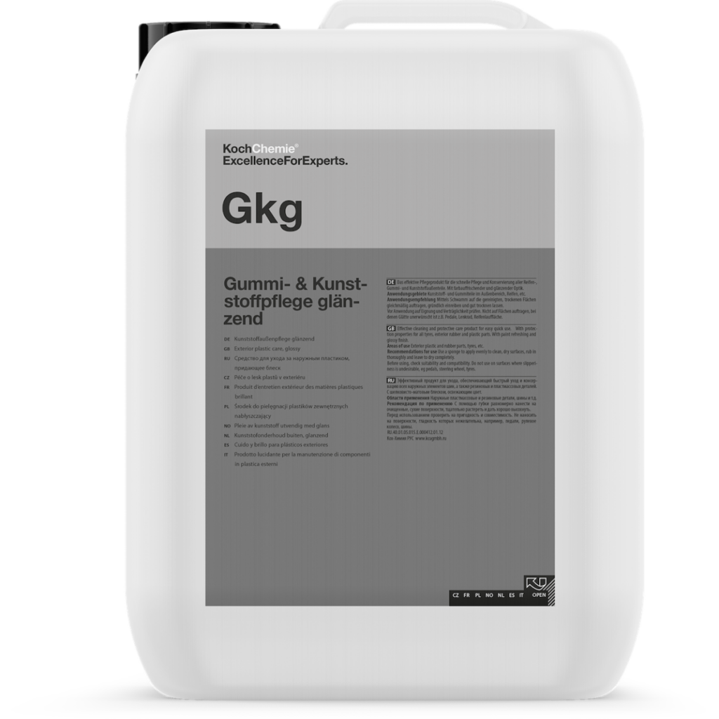 KOCH CHEMIE - Gkg - Gummi & Kunstoffpflege Glänzend - Kunststof & Rubber Dressing - Exterieur - 10L