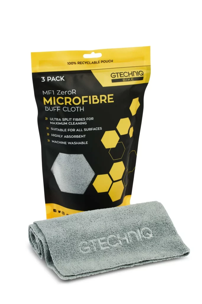 GTECHNIQ - BIKE - MF1 - ZeroR Microfibre Buff Cloth - 300GSM - 40X40cm - 3-Pack
