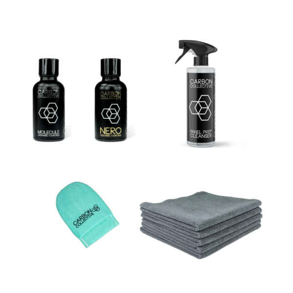 CARBON COLLECTIVE – PRO – MOLECULE 9H + NERO 3,5H Self-Healing – Diamond Infused Ceramic Coating – 7 YEARS – Coating Pack 3.0