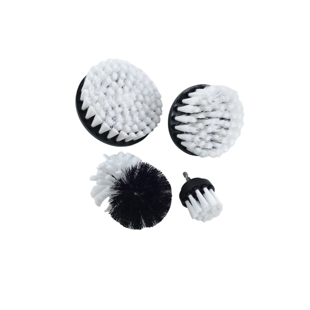 CRIJNS – Carpet Drill Brush Set x4 – Medium – White