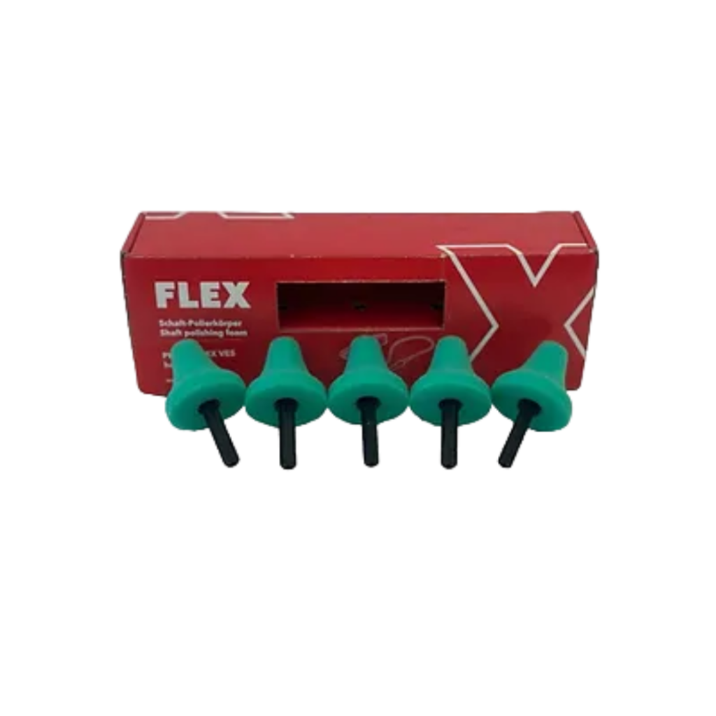 FLEX - PK-G 35 HEX VE5 - Polishing Cone for FLEX PXE80 - Green - Hard 5-PACK