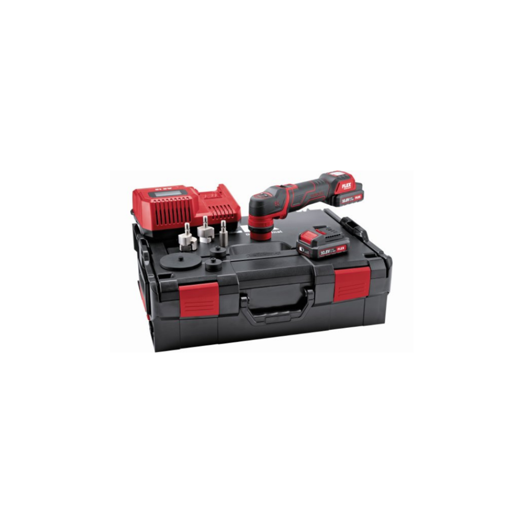 FLEX - PXE80 12-EC/2,5 Set De slimme accu-polijstmachine 12v, roterend en excentrisch vrijlopend - Kit Met Accessoires