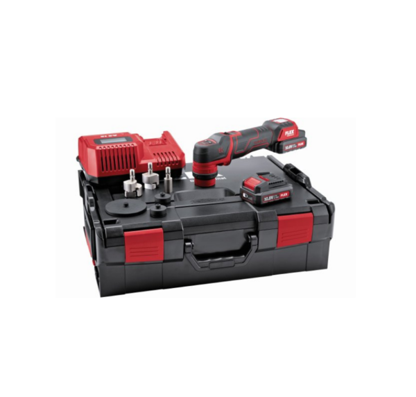 FLEX – PXE80 12-EC/2,5 Set De slimme accu-polijstmachine 12v, roterend en excentrisch vrijlopend – Kit Met Accessoires