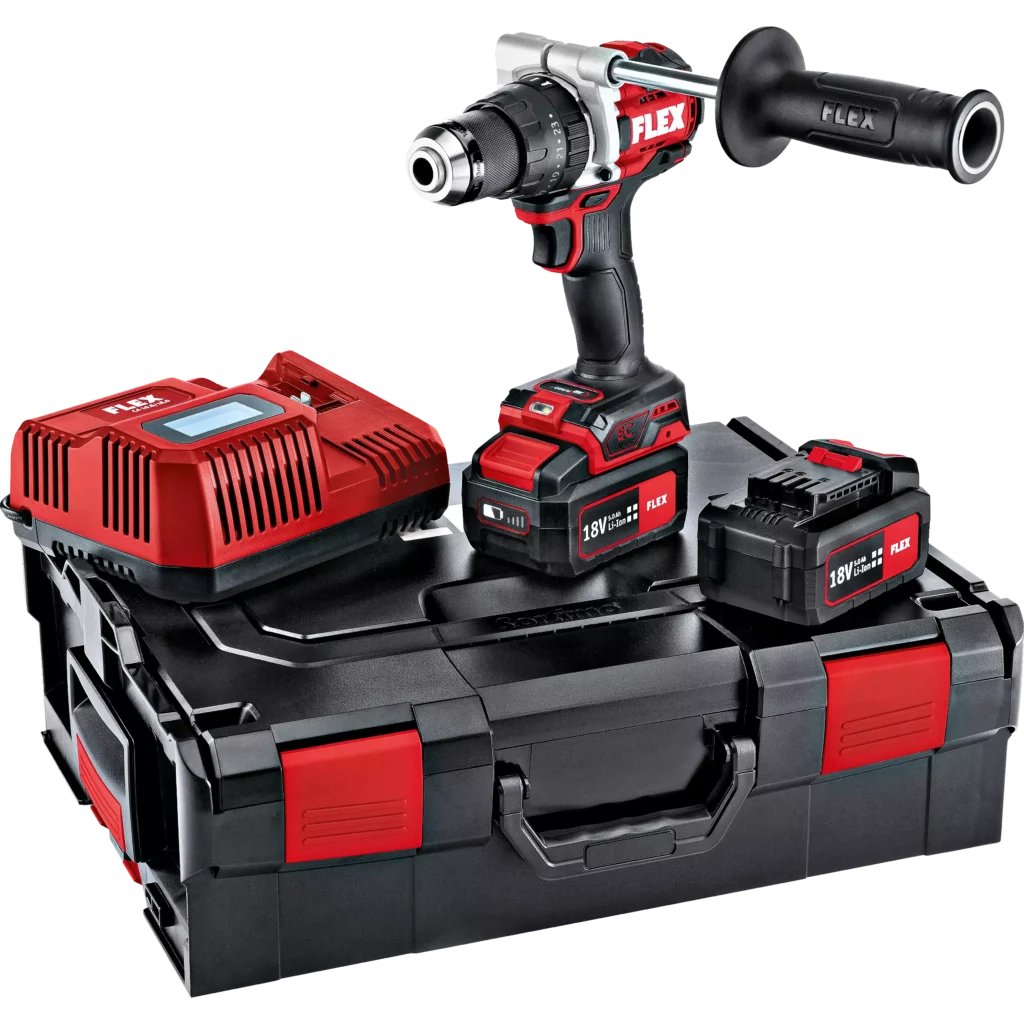 FLEX - PD 2G 18.0-EC HD/5.0 Set - 2 Snelheden Accu Schroef - Klopboormachine 18.0 V Met Turbo Functie