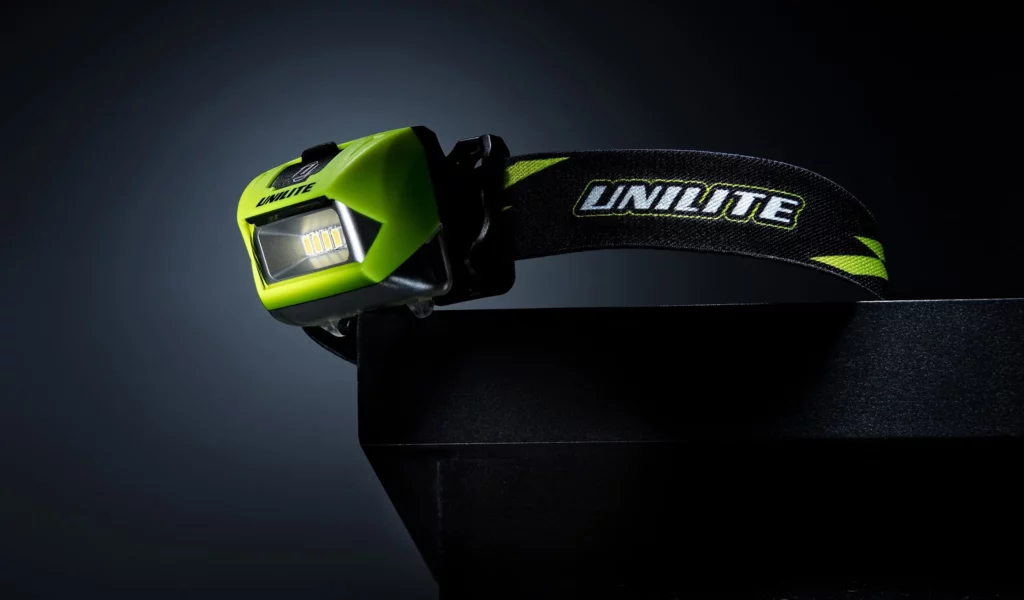 UNILITE - PS-HDL6R - Dual Power Helmet Headtorch - 350 Lumen