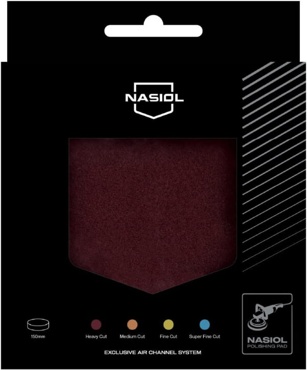 NASIOL – Heavy Cutting Pad – 150mm – Burgundy Red