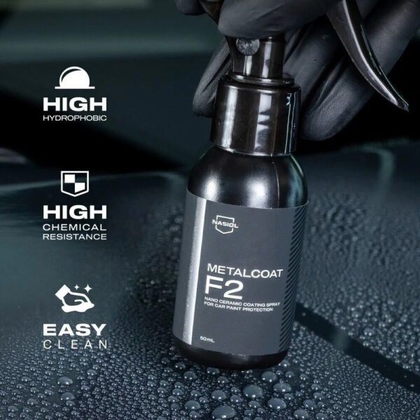 NASIOL – Metal Coat – F2 – Nano Ceramic Coating Spray For Bike, Cars, Trucks And Other Surfaces – 1 Year