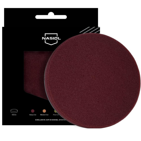 NASIOL – Heavy Cutting Pad – 150mm – Burgundy Red