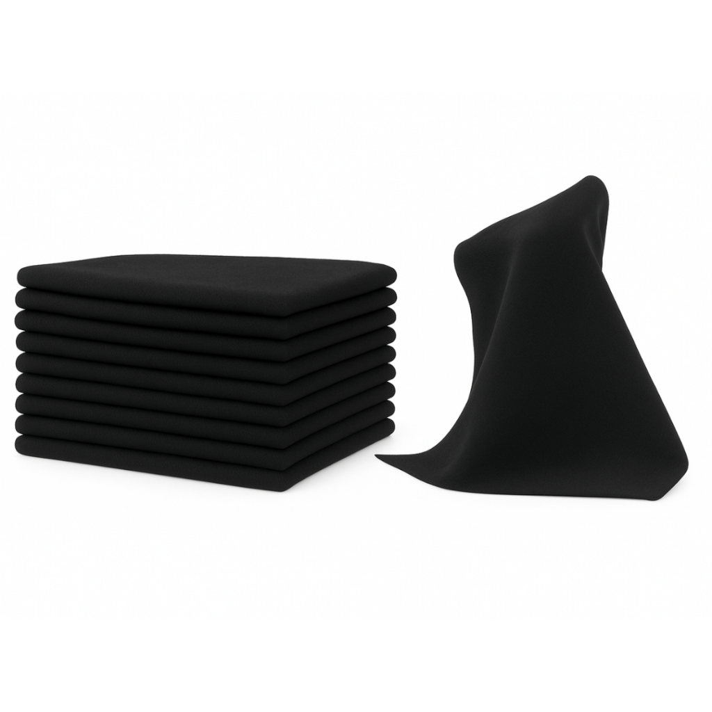 NASIOL - Black Cotton Cloth - 24x24cm - 10-Pack