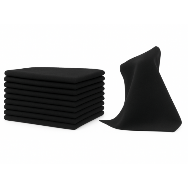 NASIOL – Black Cotton Cloth – 24x24cm – 10-Pack